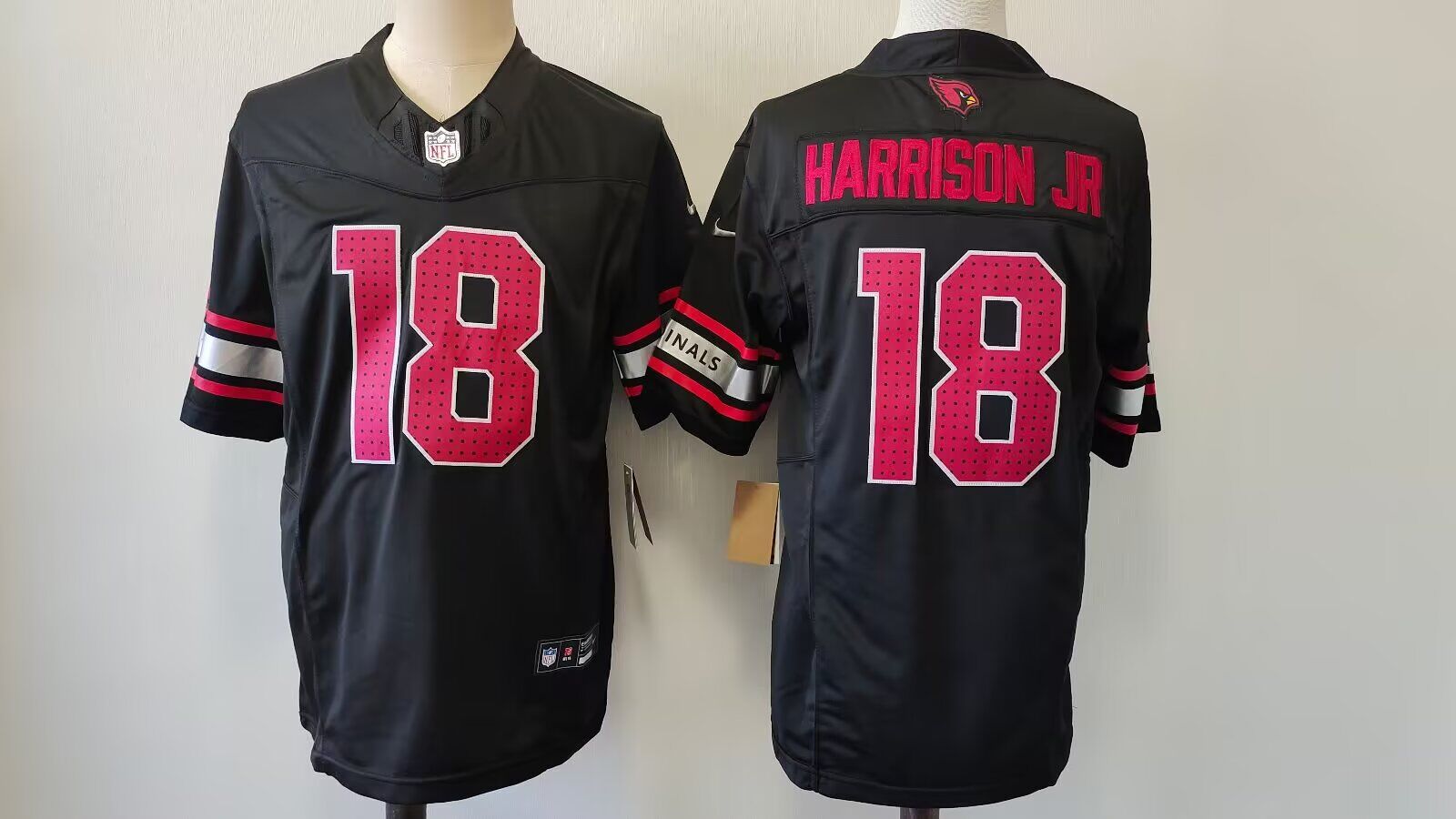 Men Arizona Cardinals #18 Harrison Jr Nike Cardinal Game black NFL Jersey